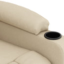 vidaXL krémszínű szövet elektromos dönthető fotel