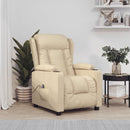 vidaXL krémszínű szövet elektromos dönthető fotel