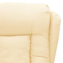 vidaXL krémszínű műbőr elektromos dönthető fotel