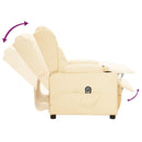 vidaXL krémszínű műbőr elektromos dönthető fotel