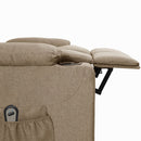 vidaXL tópszínű szövet elektromos dönthető fotel