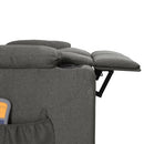 vidaXL sötétszürke szövet elektromos masszázsfotel