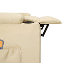 vidaXL krémszínű szövet elektromos masszázsfotel