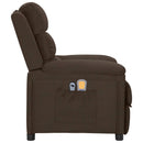 vidaXL sötétbarna szövet elektromos masszázsfotel