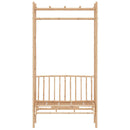 vidaXL bambusz kerti pad pergolával 116 cm