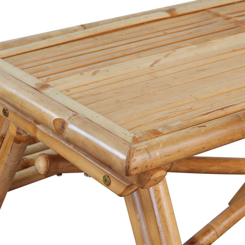 vidaXL bambusz piknikasztal 115 x 115 x 81 cm