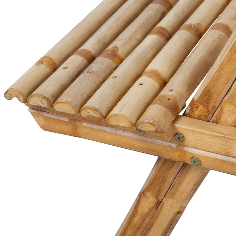 vidaXL bambusz piknikasztal 115 x 115 x 81 cm