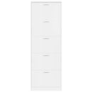 vidaXL magasfényű fehér szerelt fa cipőszekrény 59 x 17 x 169 cm