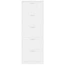 vidaXL magasfényű fehér szerelt fa cipőszekrény 59 x 17 x 169 cm