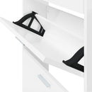 vidaXL magasfényű fehér szerelt fa cipőszekrény 59 x 17 x 169 cm