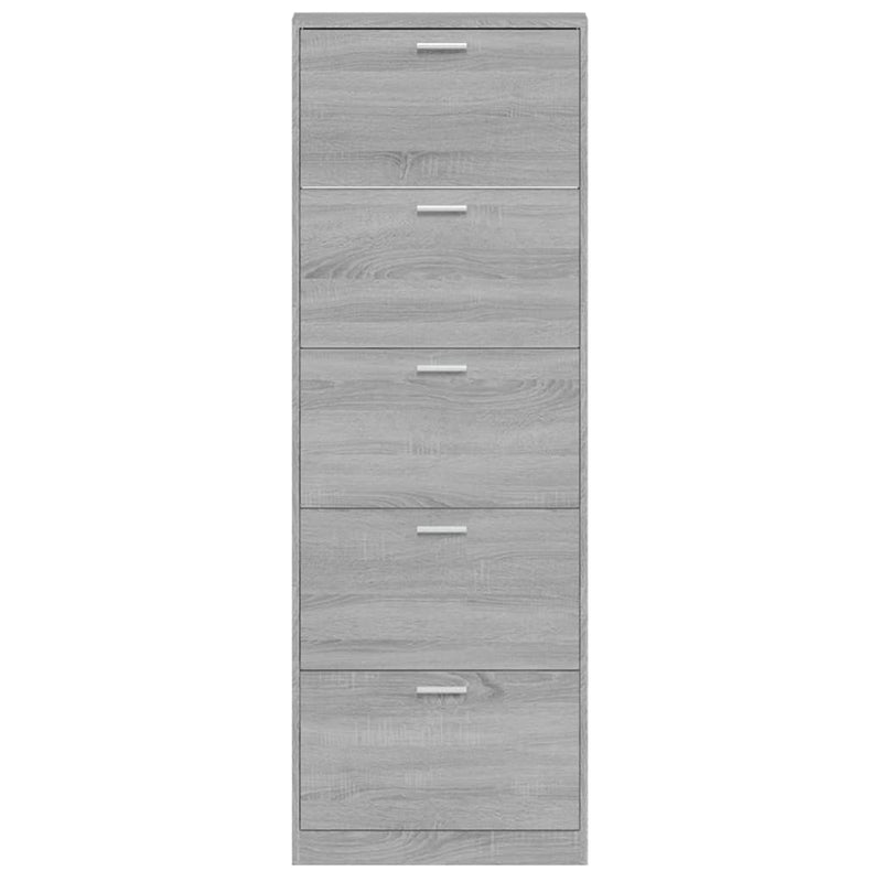 vidaXL szürke sonoma színű szerelt fa cipősszekrény 59 x 17 x 169 cm