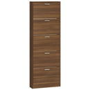 vidaXL barna tölgyszínű szerelt fa cipősszekrény 59 x 17 x 169 cm