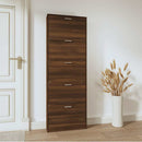 vidaXL barna tölgyszínű szerelt fa cipősszekrény 59 x 17 x 169 cm