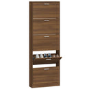 vidaXL barna tölgyszínű szerelt fa cipősszekrény 59 x 17 x 169 cm