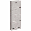 vidaXL betonszürke szerelt fa cipőszekrény 59x17x150 cm