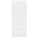 vidaXL magasfényű fehér szerelt fa cipőszekrény 59x17x150 cm