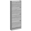 vidaXL szürke sonoma színű szerelt fa cipősszekrény 59x17x150 cm