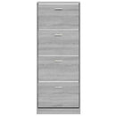 vidaXL szürke sonoma színű szerelt fa cipősszekrény 59x17x150 cm