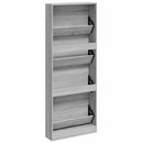 vidaXL szürke sonoma színű szerelt fa cipősszekrény 59x17x150 cm
