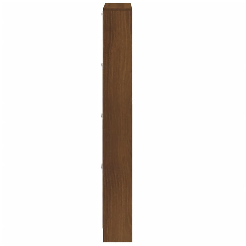 vidaXL barna tölgyszínű szerelt fa cipősszekrény 59 x 17 x 150 cm