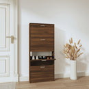 vidaXL barna tölgyszínű szerelt fa cipősszekrény 59 x 17 x 150 cm