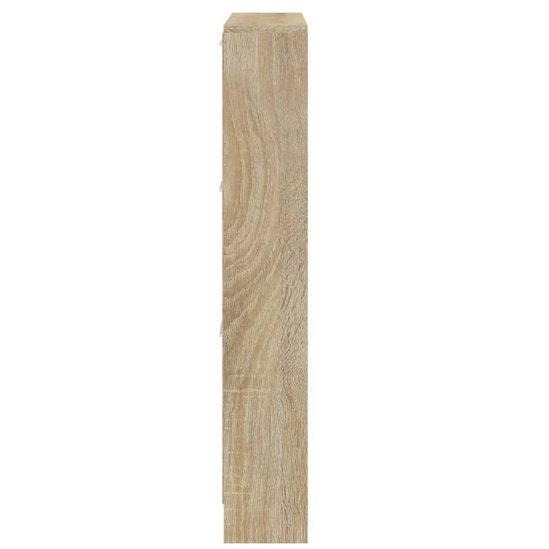 vidaXL tölgyszínű szerelt fa cipősszekrény 59x17x108 cm