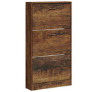 vidaXL füstös tölgy színű szerelt fa cipősszekrény 59x17x108 cm