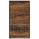 vidaXL füstös tölgy színű szerelt fa cipősszekrény 59x17x108 cm