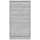 vidaXL szürke sonoma színű szerelt fa cipősszekrény 59x17x108 cm