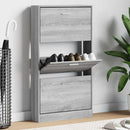 vidaXL szürke sonoma színű szerelt fa cipősszekrény 59x17x108 cm