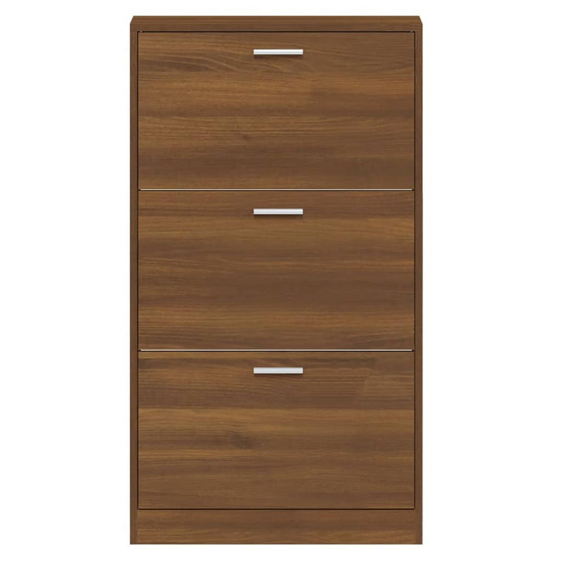 vidaXL barna tölgyszínű szerelt fa cipősszekrény 59 x 17 x 150 cm