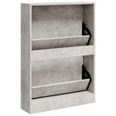 vidaXL betonszürke szerelt fa cipőszekrény 59 x 17 x 81 cm