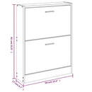 vidaXL magasfényű fehér szerelt fa cipőszekrény 59x17x81 cm