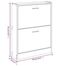vidaXL szürke sonoma színű szerelt fa cipősszekrény 59x17x81 cm