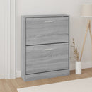 vidaXL szürke sonoma színű szerelt fa cipősszekrény 59x17x81 cm