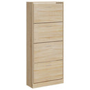 vidaXL sonoma tölgy színű szerelt fa cipőszekrény 63x24x147 cm