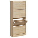 vidaXL sonoma tölgy színű szerelt fa cipőszekrény 63x24x147 cm