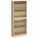 vidaXL sonoma tölgy színű szerelt fa cipőszekrény 63x24x147 cm