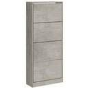 vidaXL betonszürke szerelt fa cipőszekrény 63x24x147 cm