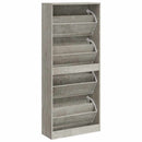 vidaXL betonszürke szerelt fa cipőszekrény 63x24x147 cm