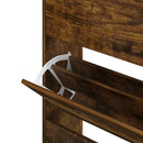 vidaXL füstös tölgy színű szerelt fa cipősszekrény 63x24x147 cm