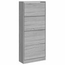 vidaXL szürke sonoma színű szerelt fa cipősszekrény 63x24x147 cm