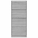 vidaXL szürke sonoma színű szerelt fa cipősszekrény 63x24x147 cm