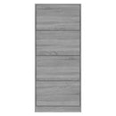 vidaXL szürke sonoma színű szerelt fa cipősszekrény 63x24x147 cm