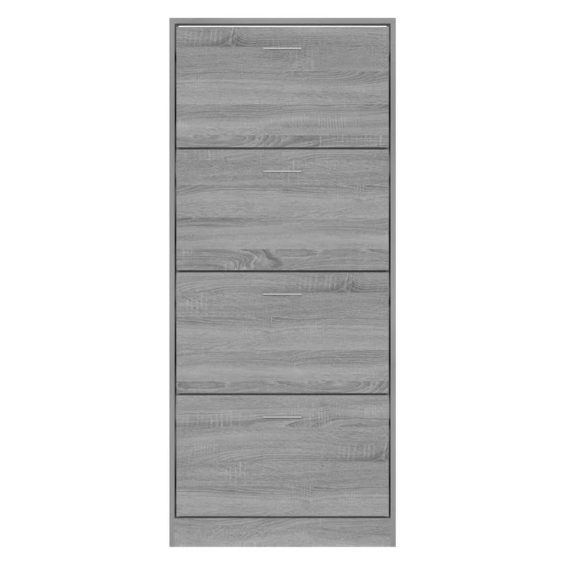 vidaXL szürke sonoma színű szerelt fa cipősszekrény 63x24x147 cm
