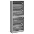 vidaXL szürke sonoma színű szerelt fa cipősszekrény 63x24x147 cm