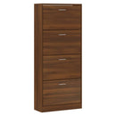 vidaXL barna tölgy színű szerelt fa cipősszekrény 63x24x147 cm
