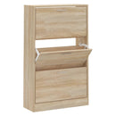 vidaXL sonoma tölgy színű szerelt fa cipőszekrény 63x24x103 cm