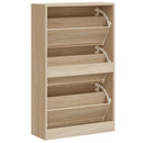 vidaXL sonoma tölgy színű szerelt fa cipőszekrény 63x24x103 cm