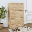 vidaXL sonoma tölgy színű szerelt fa cipőszekrény 63x24x103 cm